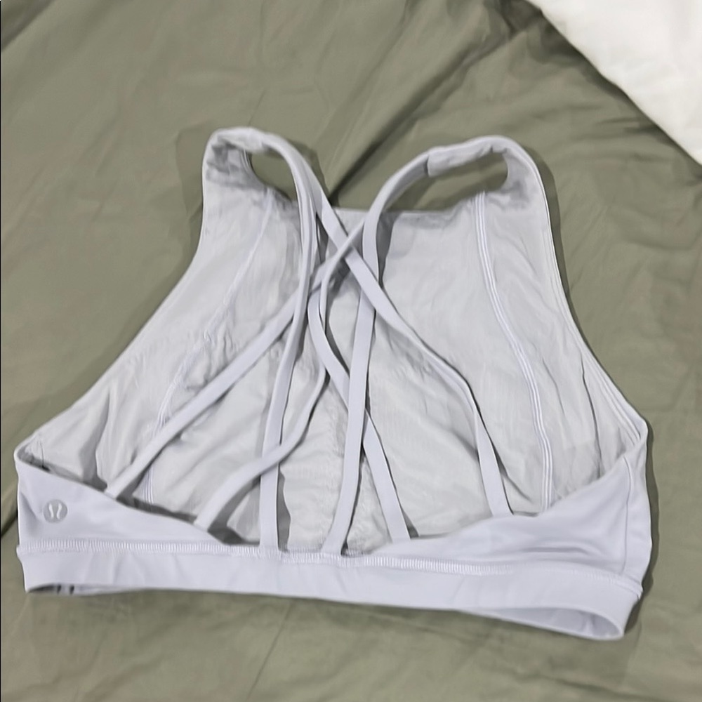 lululemon athletica Gray Sports Bra Moisture-Wicking Racerback